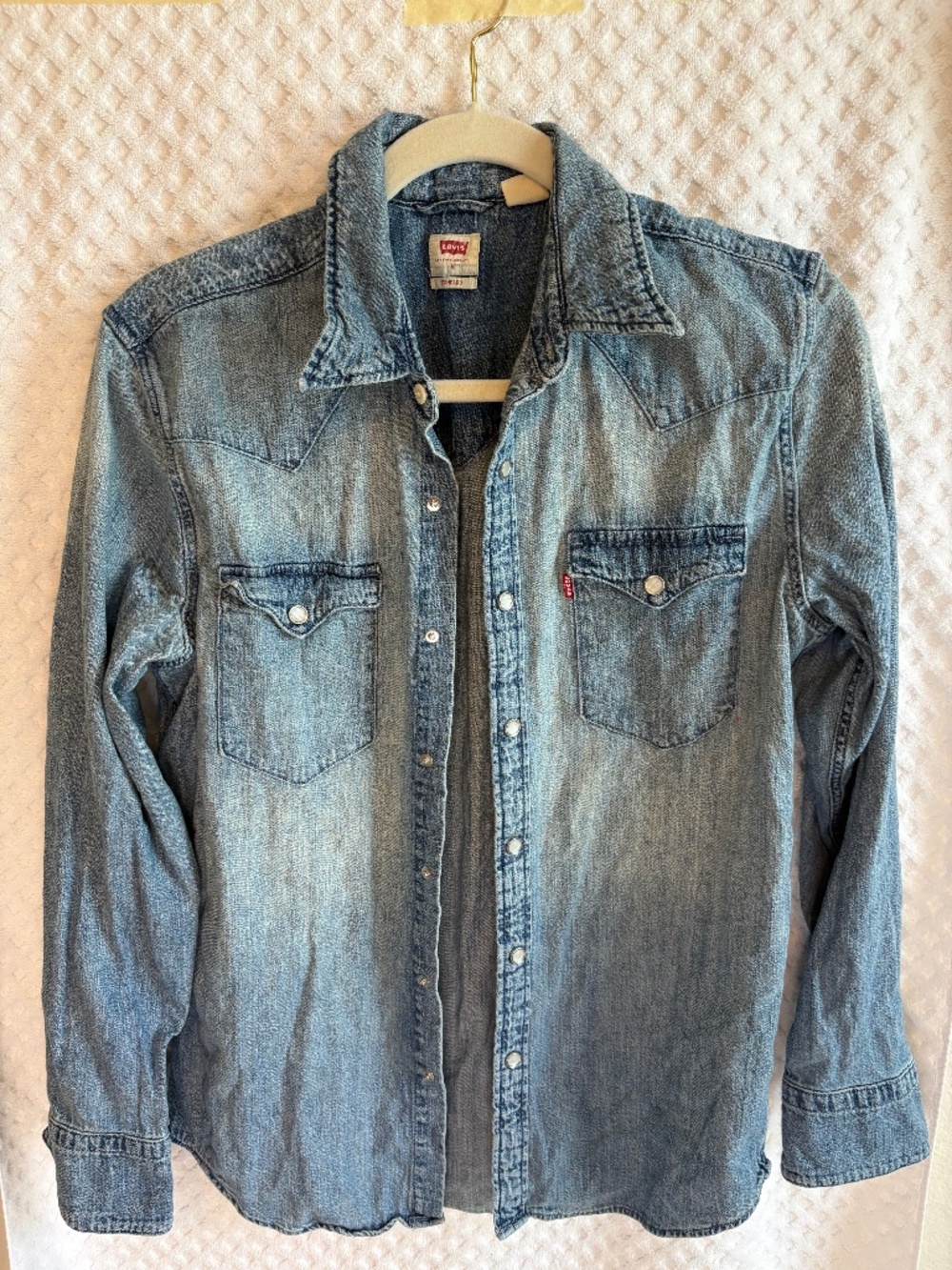 Levi's Western Snap Denim Festival Shirt | Women's Small | Pearl Snap Button-Up